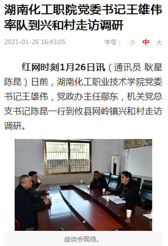 红网 书记走访兴和村