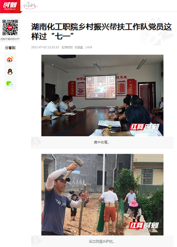 红网 乡村振兴帮扶队过七一